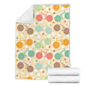 Bicycle Pattern Print Design 01 Premium Blanket