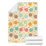 Bicycle Pattern Print Design 01 Premium Blanket