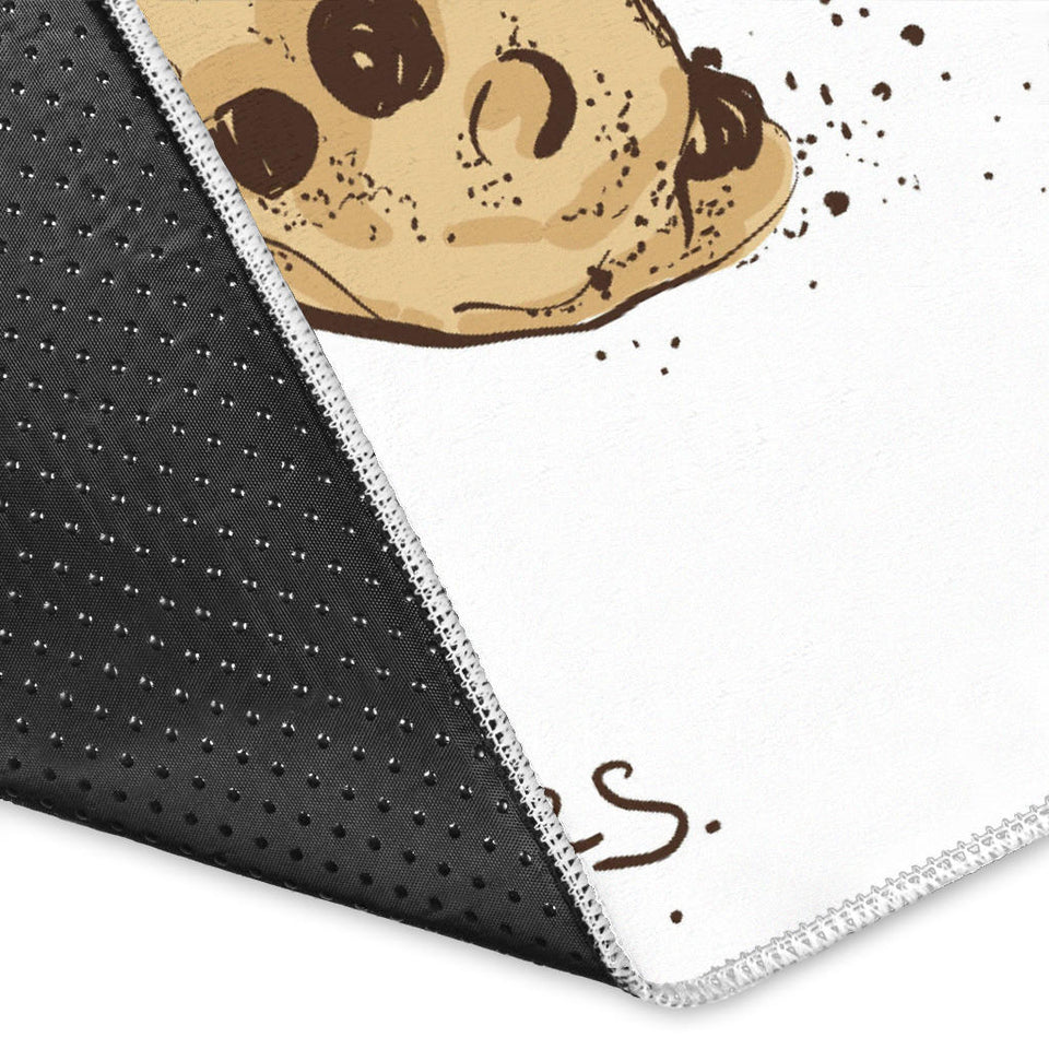 Sketch Style Cookie Pattern Area Rug