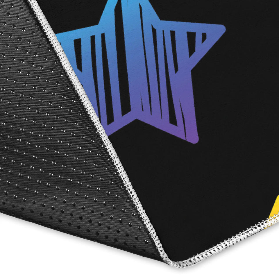 Colorful Star Pattern Area Rug