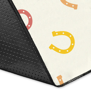 Horseshoes Pattern Print Design 02 Area Rug