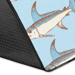 Swordfish Pattern Print Design 01 Area Rug