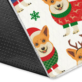 Corgi Christmas Pattern Area Rug
