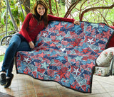 Hand Drawn Colorful Starfish Premium Quilt