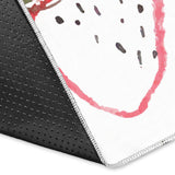 Watercolor Hand Drawn Beautiful Strawberry Pattern Area Rug