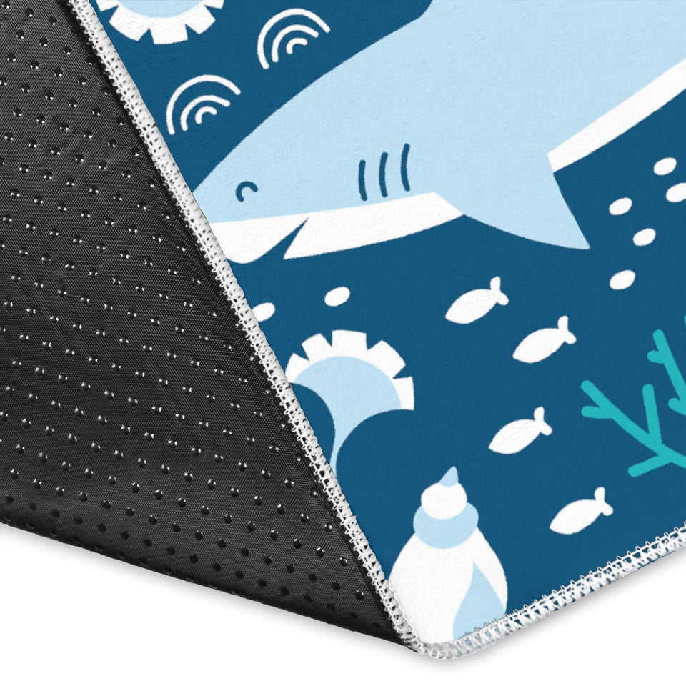 Cute Shark Pattern Area Rug
