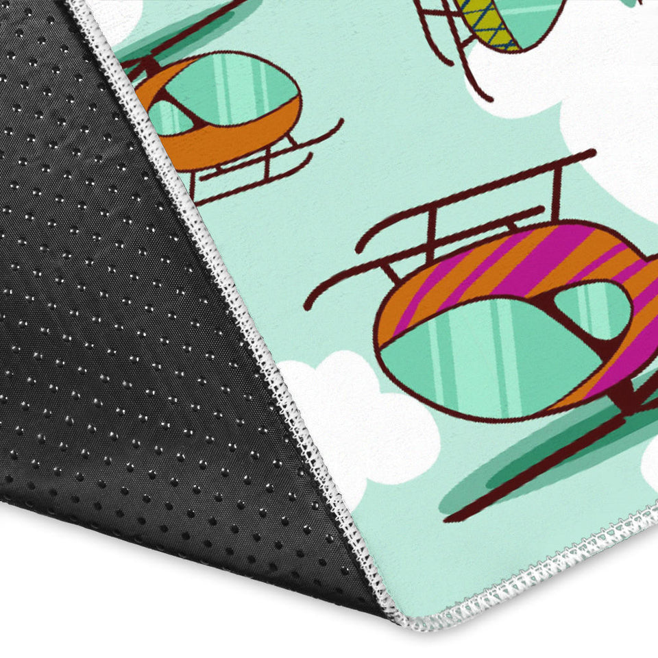 Helicopter Design Pattern Area Rug