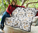 Anchors Rudders Pattern Premium Quilt