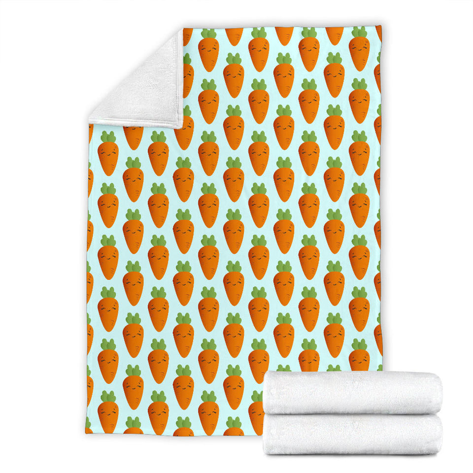 Carrot Pattern Print Design 03 Premium Blanket