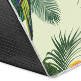 Beautiful Parrot Palm Leaves Pattern Area Rug