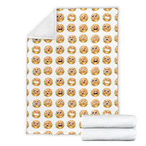Hamburger Pattern Print Design 04 Premium Blanket