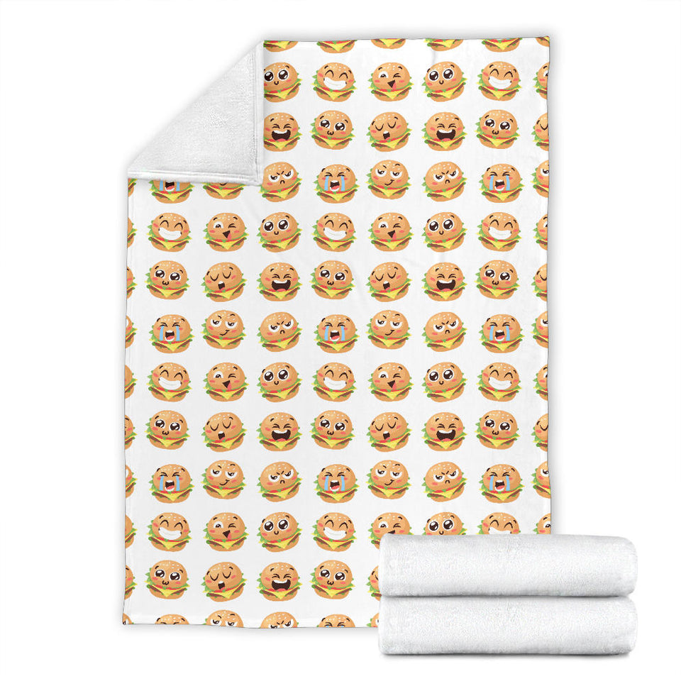Hamburger Pattern Print Design 04 Premium Blanket