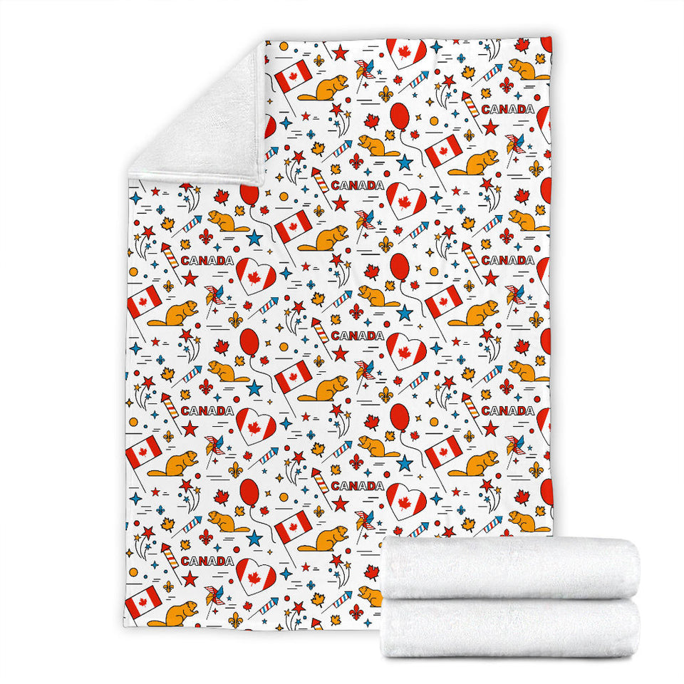 Canada Pattern Print Design 03 Premium Blanket