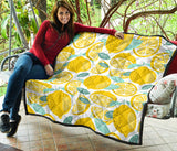 Lemon Design Pattern Premium Quilt