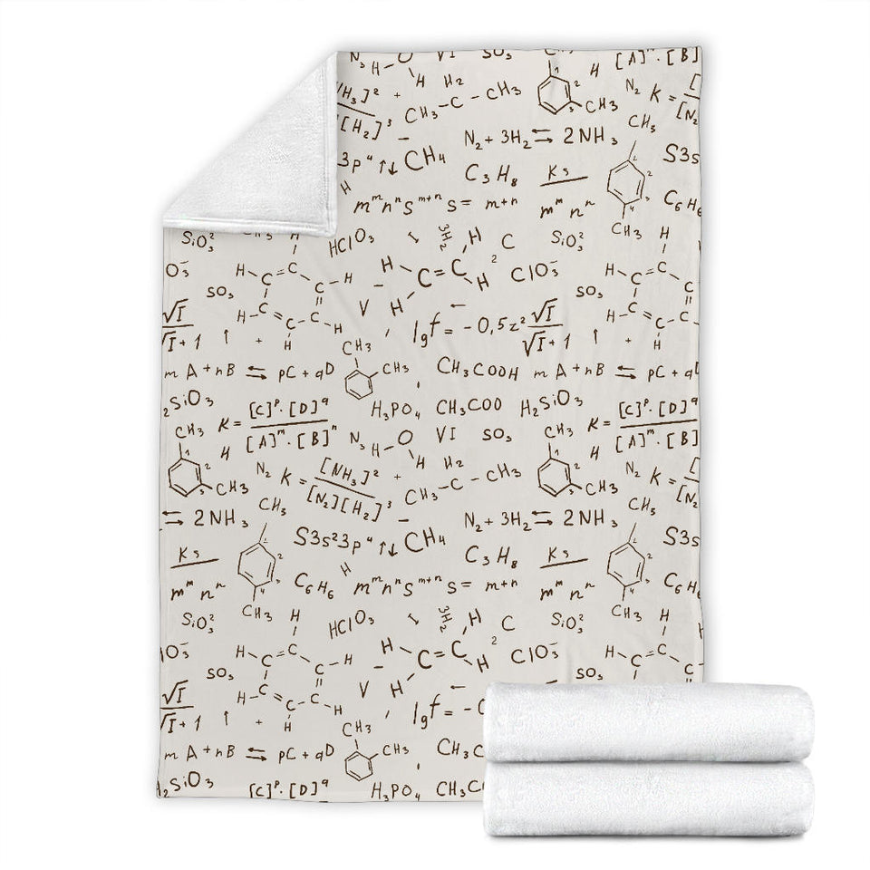 Chemistry Periodic Table Pattern Print Design 04 Premium Blanket