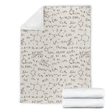 Chemistry Periodic Table Pattern Print Design 04 Premium Blanket