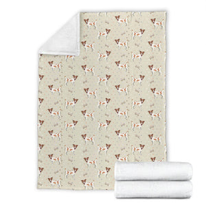 Jack Russel Pattern Print Design 02 Premium Blanket