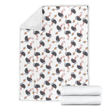 Ostrich Pattern Print Design 02 Premium Blanket