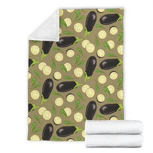 Eggplant Pattern Print Design 02 Premium Blanket