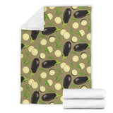 Eggplant Pattern Print Design 02 Premium Blanket