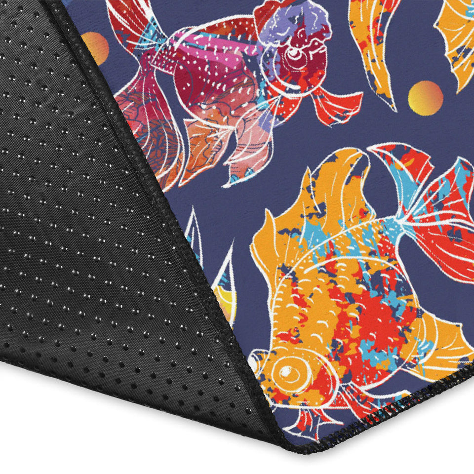 Goldfish Pattern Print Design 05 Area Rug