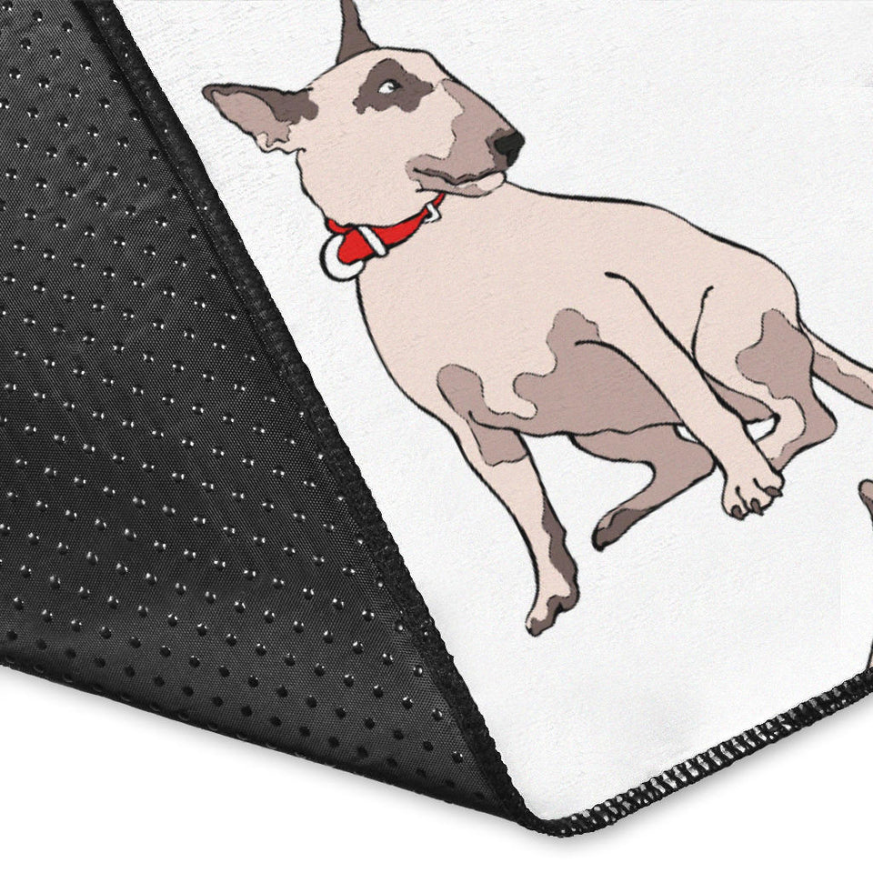 Bull Terrier Pattern Print Design 04 Area Rug