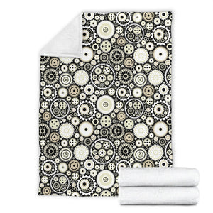 Gear Pattern Print Design 02 Premium Blanket