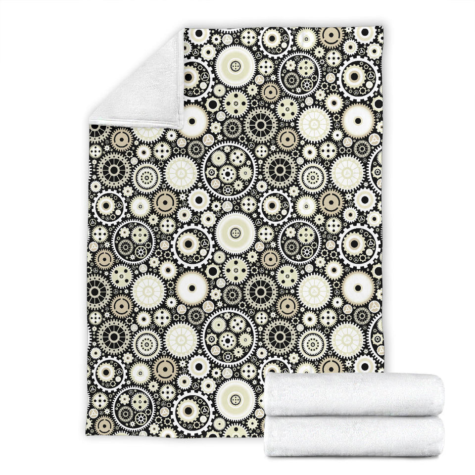 Gear Pattern Print Design 02 Premium Blanket