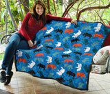 Colorful Rhino Pattern Premium Quilt
