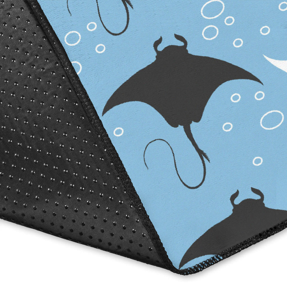 Stingray Pattern Print Design 03 Area Rug