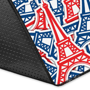 Eiffel Tower Pattern Print Design 02 Area Rug