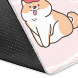 Cute Shiba Inu Dog Apple Pattern Area Rug