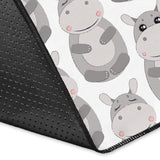 Hippopotamus Pattern Print Design 05 Area Rug