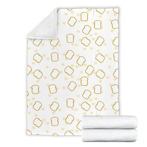 Bread Toast Pattern Print Design 01 Premium Blanket