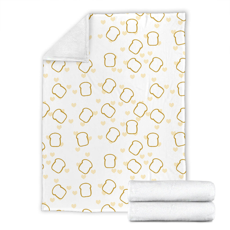 Bread Toast Pattern Print Design 01 Premium Blanket