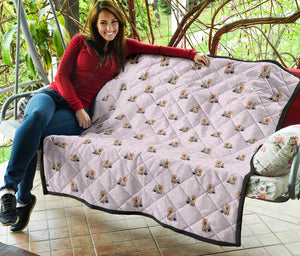 Yorkshire Terrier Pattern Print Design 02 Premium Quilt