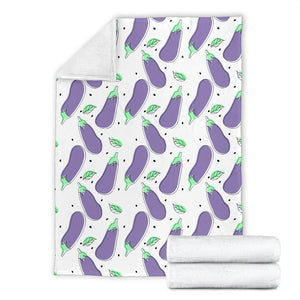Eggplant Pattern Print Design 05 Premium Blanket