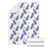 Eggplant Pattern Print Design 05 Premium Blanket