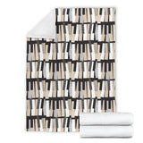 Piano Pattern Print Design 04 Premium Blanket