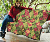 Cool Geometric Lime Pattern Premium Quilt