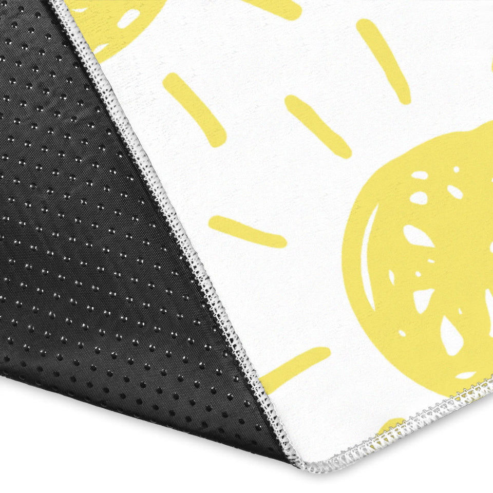 Hand Drawn Sun Pattern Area Rug