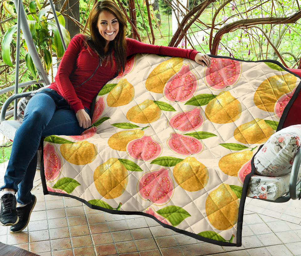 Beautiful Guava Pattern Premium Quilt