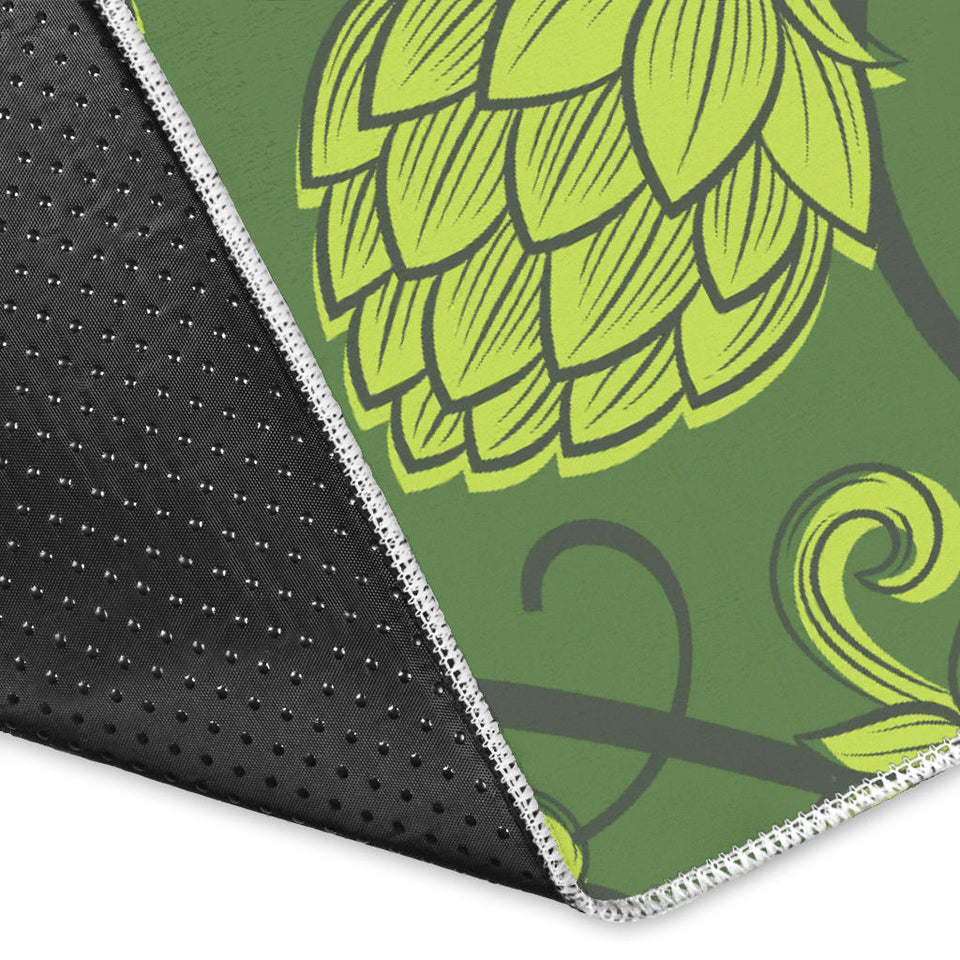 Hop Patternn Hop Cone Background Area Rug