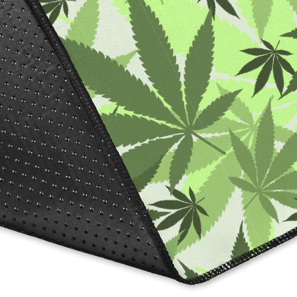 Canabis Marijuana Weed Pattern Print Design 01 Area Rug