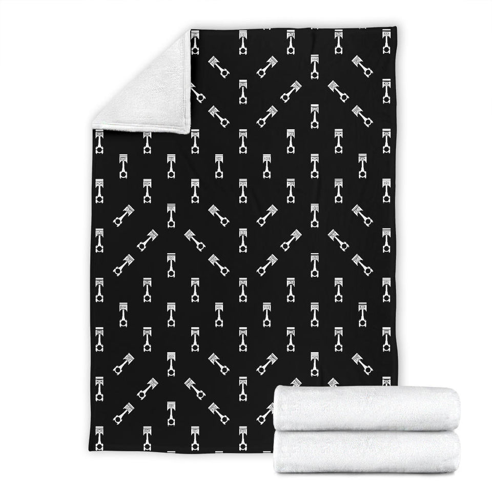 Engine Piston Black Theme Pattern Print Design 03 Premium Blanket