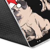 Christmas Pugs Santa_S Red Cap Pattern Area Rug