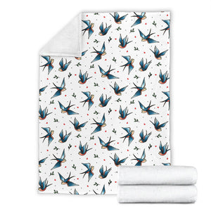 Swallow Pattern Print Design 04 Premium Blanket