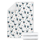 Swallow Pattern Print Design 04 Premium Blanket