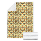 English Bulldog Pattern Print Design 02 Premium Blanket