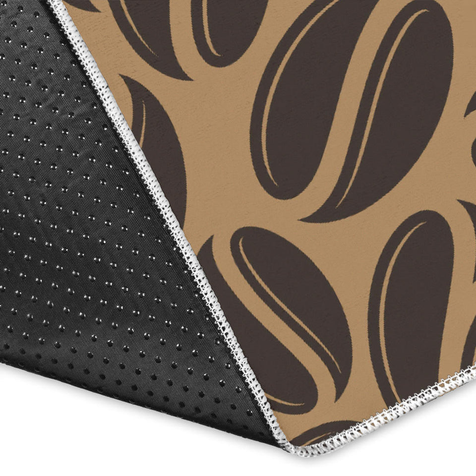 Coffee Bean On Brown Background Area Rug